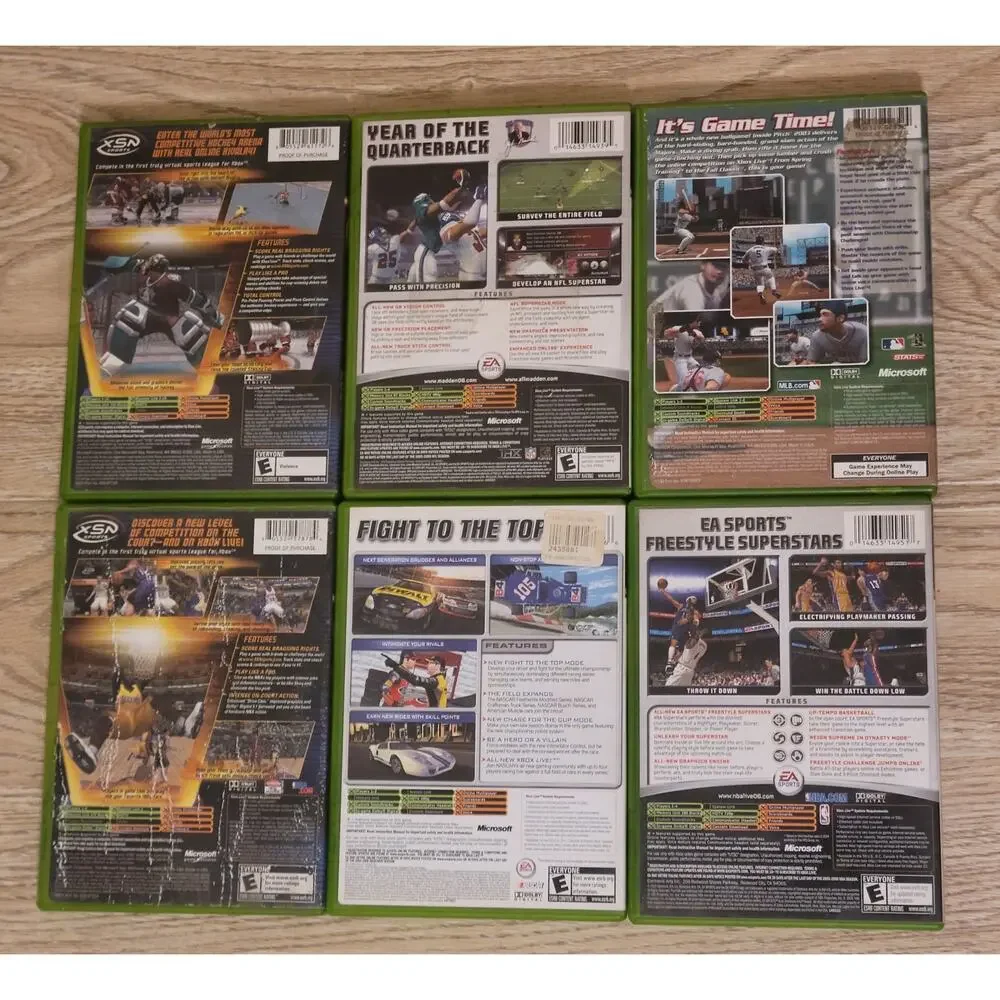 Lot Of 6 Original Xbox Mixed Sports Lot Pre-owned Untested